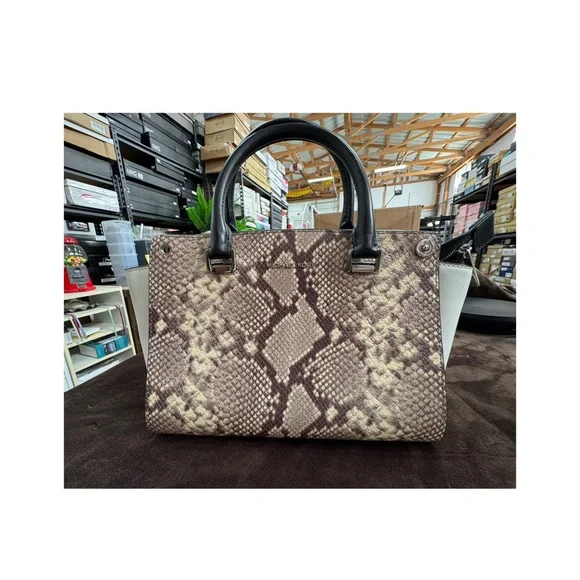Michael Kors Snake Print Satchel Handbag - Picture 1 of 10